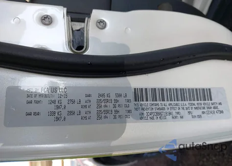 2016 Dodge Journey Sxt из США, поврежденный, VIN 3C4PDCBB0GT191841